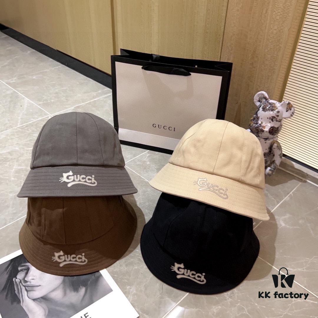 692faf8b99f2d84055c86b82 Gucci 2024 New Dome Peppy Bucket Hat Fisherman Hat with Dust Bag Included