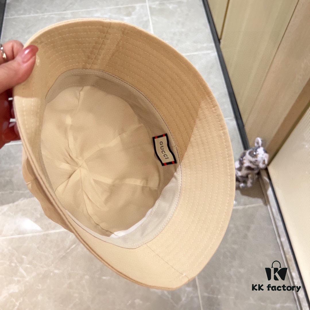 Yellow 💛 Dust Bag Included [Gucci] 2024 New Dome Playful Bucket Hat Fisherman Hat