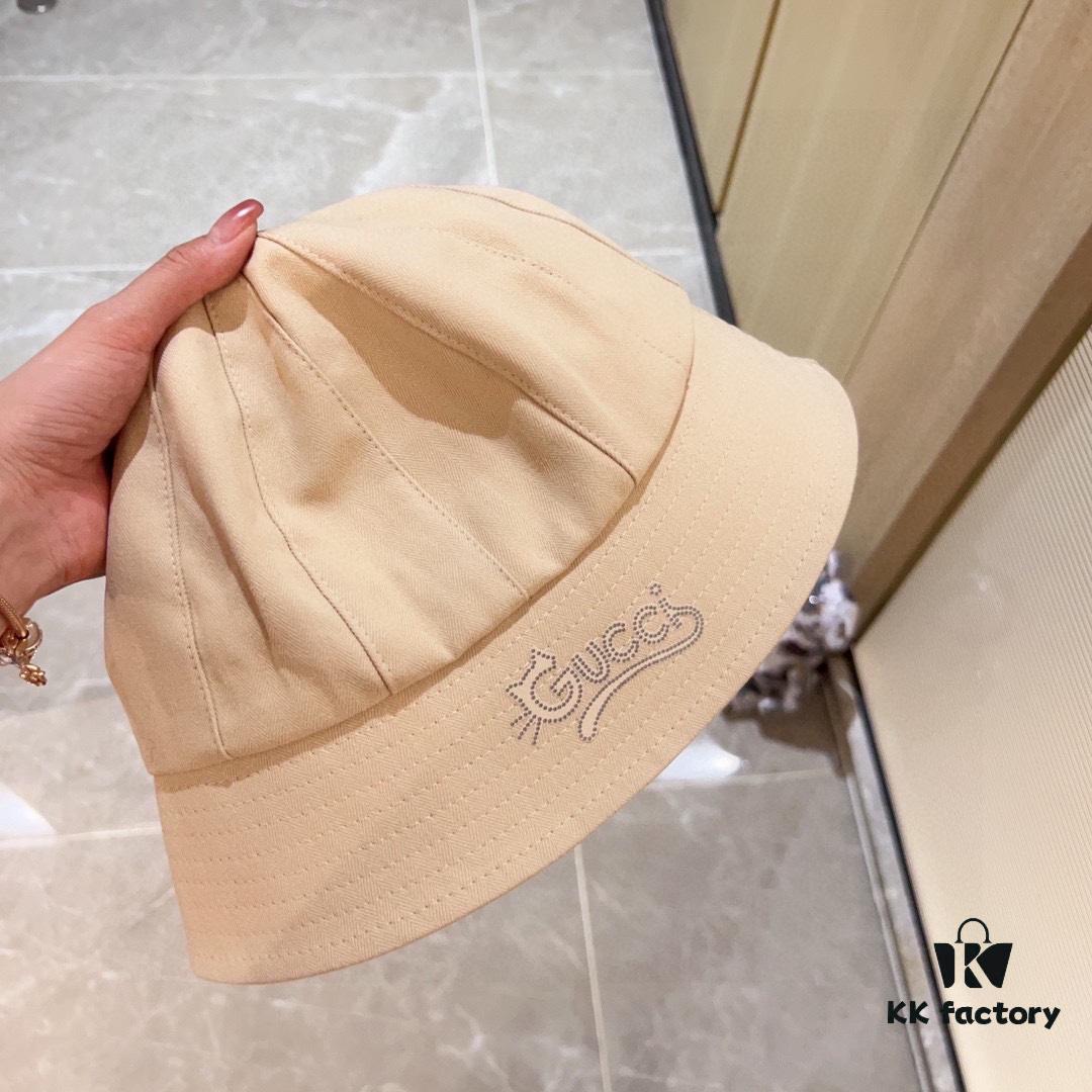Yellow 💛 Dust Bag Included [Gucci] 2024 New Dome Playful Bucket Hat Fisherman Hat