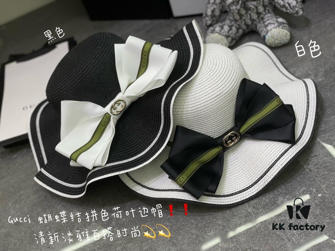 692faf9299f2d84055c86b93 Special Price 💛 With Dust Bag 【Gucci】2024 New Wide-Brimmed Ruffled Bow Straw Hat