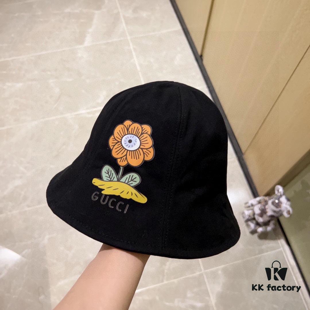 692faf9899f2d84055c86b9e Gucci 2024 New Spring/Summer Dome Flower Popular Bucket Hat