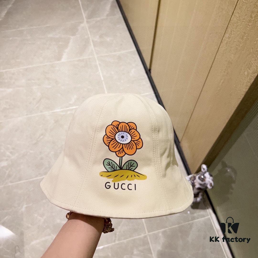 692faf9e99f2d84055c86ba8 Gucci 2024 Spring/Summer New Arrival Dome-Top Floral Print Popular Bucket Hat