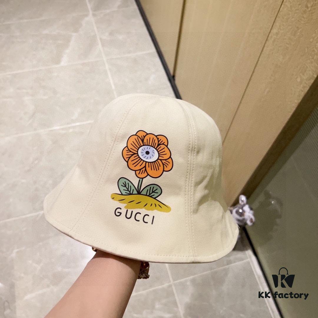 692faf9e99f2d84055c86ba9 Gucci 2024 Spring/Summer New Arrival Dome-Top Floral Print Popular Bucket Hat