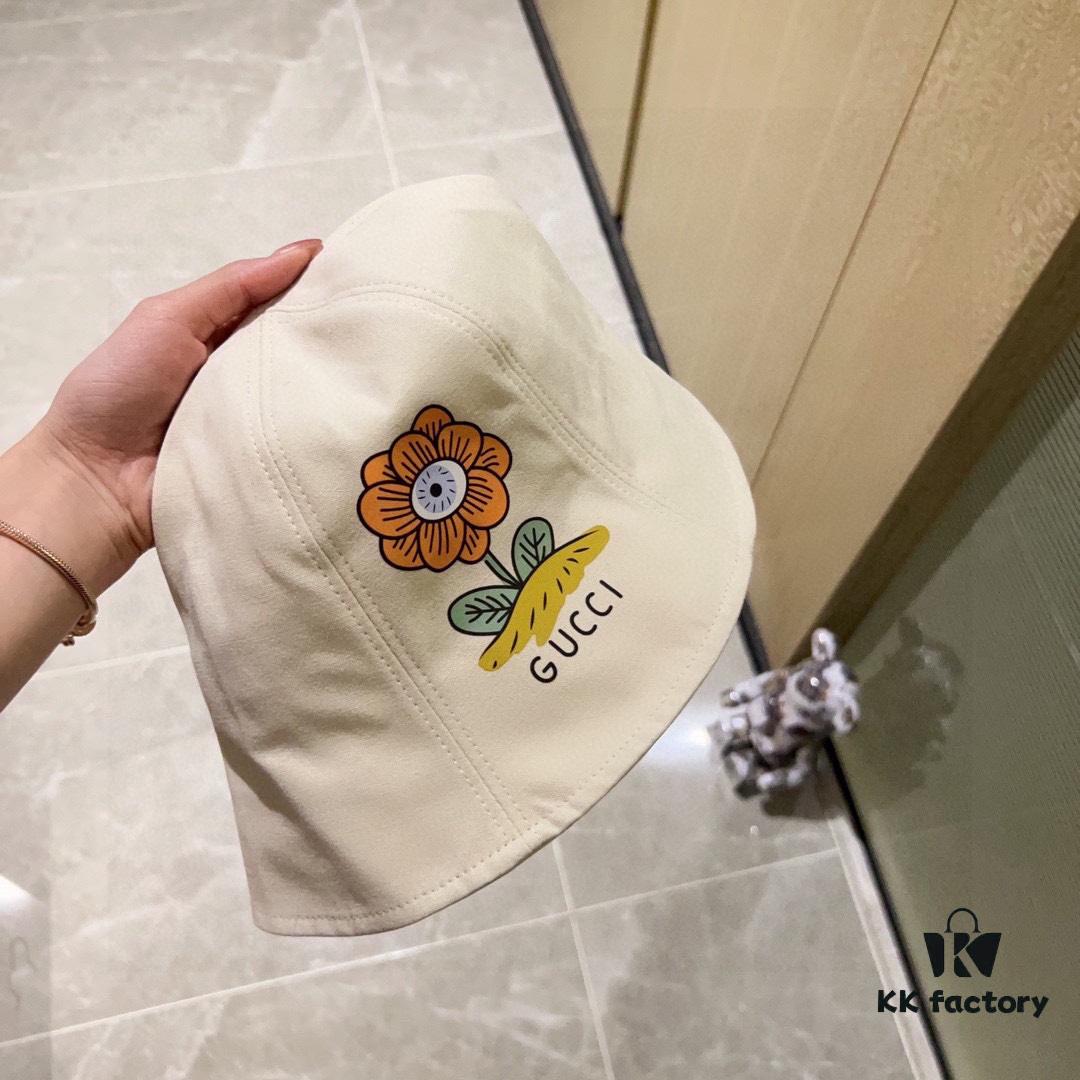 692fafa199f2d84055c86bad Gucci 2024 Spring/Summer New Arrival Dome-Top Floral Print Popular Bucket Hat