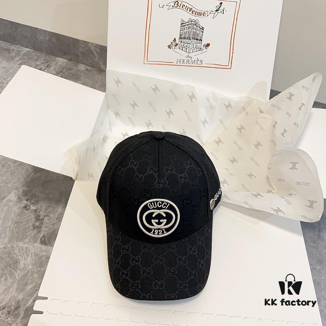 Special Price 💛 Comes with Dust Bag. [GUCCI] 2024 Spring/Summer New Arrival Heavy Embroidered Baseball Cap, Classic Counter Style, Unisex Fisherman Knit Hat