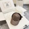 Special Price 💛 Comes with Dust Bag. [GUCCI] 2024 Spring/Summer New Hollow-out Patchwork Baseball Cap, Classic Leather Unisex Hat, Fisherman Cap, Knit Cap
