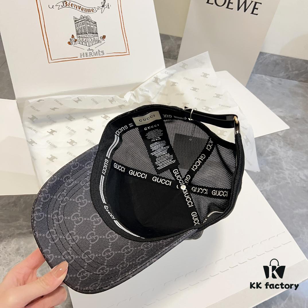 Special Price 💛 Comes with Dust Bag. [GUCCI] 2024 Spring/Summer New Hollow-out Patchwork Baseball Cap, Classic Leather Unisex Hat, Fisherman Cap, Knit Cap