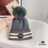 692fafd799f2d84055c86c1c GUCCI 2024 Fall/Winter New Striped Pom-Pom Knit Hat for Men and Women, Luxury Stripe Series, Dust Bag Included