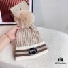 692fafd999f2d84055c86c20 GUCCI 2024 Autumn/Winter New Striped Pom-Pom Knit Hat for Men and Women, Luxury-Style Beanie, Fisherman Hat, Baseball Cap, Knitted Cap with Dust Bag