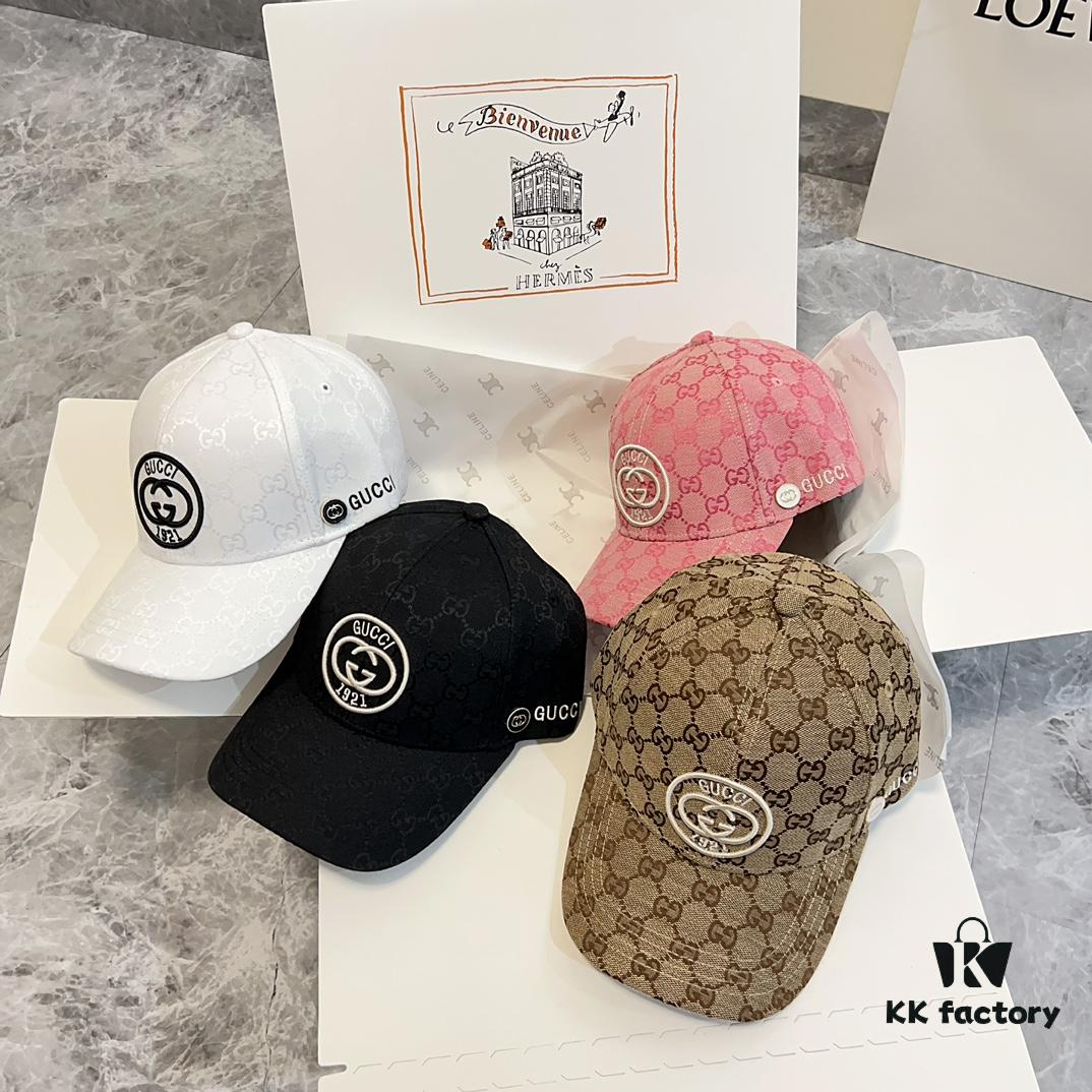 Special Price 💛 With Dust Bag. [GUCCI] 2024 Spring Collection Heavy Embroidered Baseball Cap, Classic Counter Style Unisex Hat, Fisherman Cap, Knit Cap