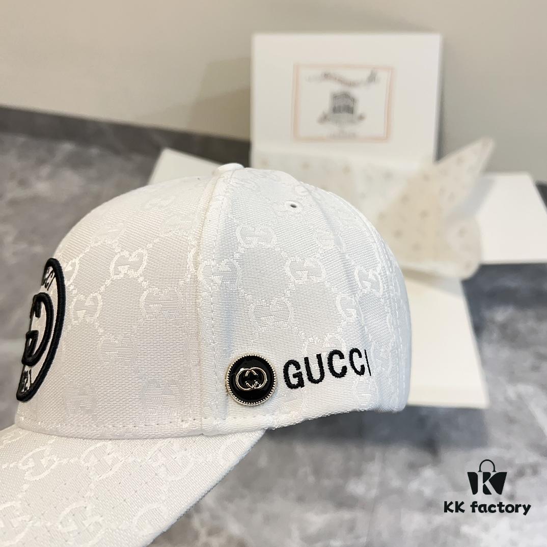 Special Price 💛 With Dust Bag. [GUCCI] 2024 Spring Collection Heavy Embroidered Baseball Cap, Classic Store Model Unisex Fisherman Cap Knit Hat