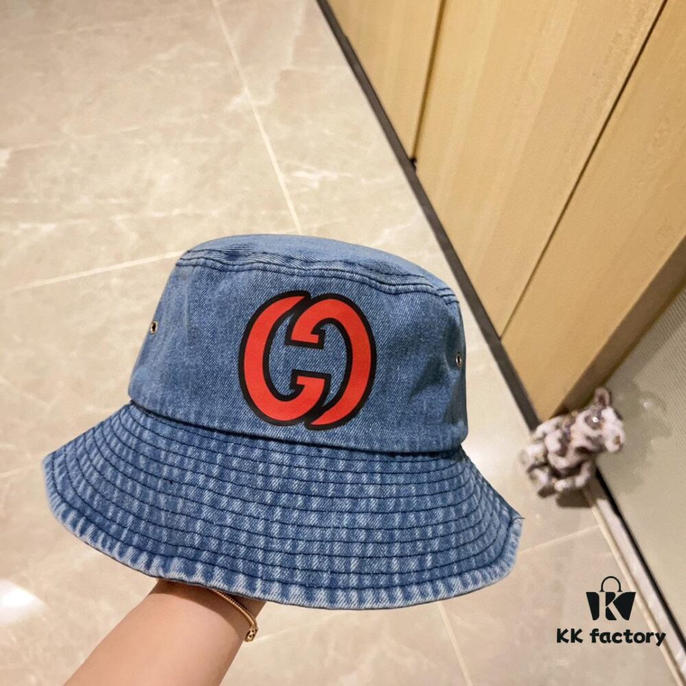 692faff099f2d84055c86c47 GUCCI x Dust Bag Included 2024 New Vintage Denim Unisex Fisherman Hat