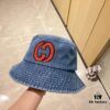 692faff199f2d84055c86c4a GUCCI x Dust Bag Included 2024 New Vintage Denim Unisex Fisherman Hat