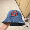 692faff499f2d84055c86c4e GUCCI x Dust Bag Included 2024 New Vintage Denim Unisex Fisherman Hat