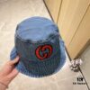 692faff499f2d84055c86c4f GUCCI x Dust Bag Included 2024 New Vintage Denim Unisex Fisherman Hat