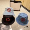 692faff599f2d84055c86c50 GUCCI x Dust Bag Included 2024 New Vintage Denim Unisex Fisherman Hat
