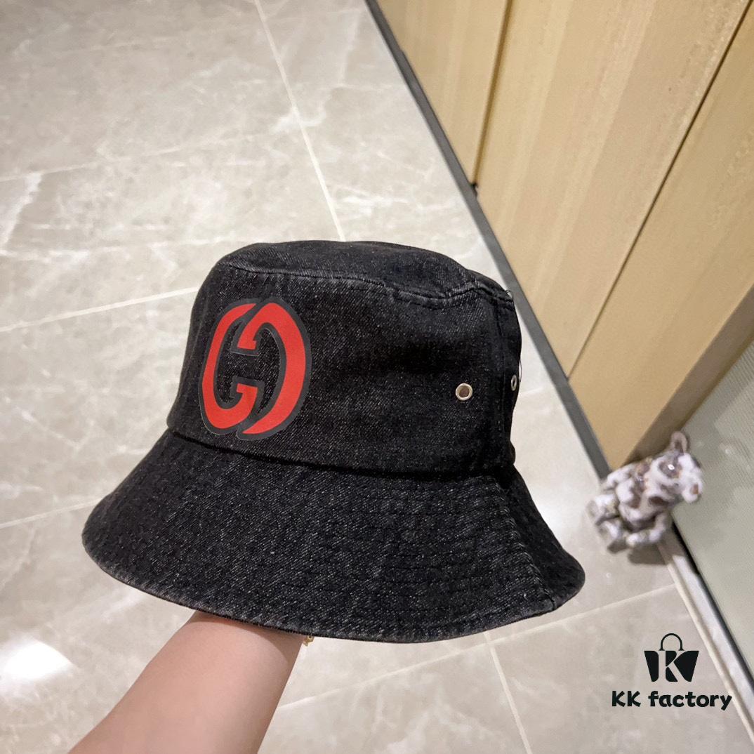 692faff899f2d84055c86c56 GUCCI 2024 New Denim Distressed Unisex Fisherman Hat with Dust Bag