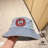 692faffb99f2d84055c86c5a GUCCI Unisex Denim Bucket Hat 2024 New Arrival with Dust Bag