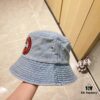 692faffc99f2d84055c86c5d GUCCI Unisex Denim Bucket Hat 2024 New Arrival with Dust Bag