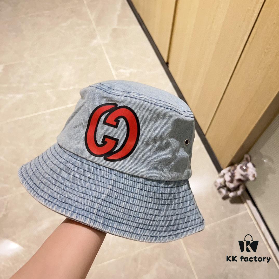 692faffe99f2d84055c86c5f GUCCI Unisex Denim Bucket Hat 2024 New Arrival with Dust Bag