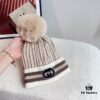 692fb01299f2d84055c86c77 GUCCI 2024 Autumn/Winter New Striped Pom-Pom Knit Hat for Men and Women, Luxury-Style Beanie, Fisherman Hat, Baseball Cap, Knitted Cap with Dust Bag