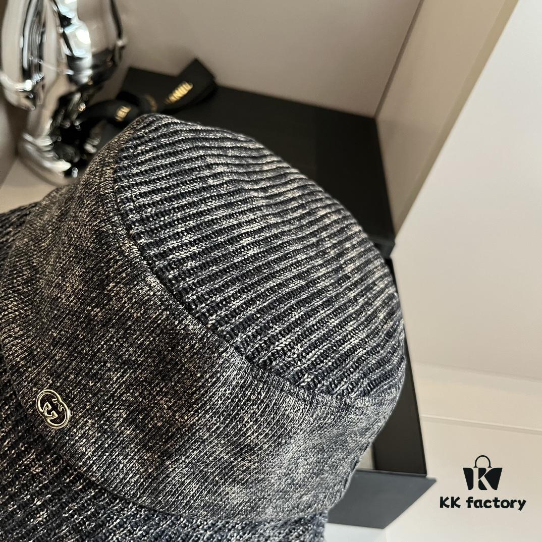 Gucci Striped Fisherman Hat, High-End Custom Fabric, Head Circumference 57cm