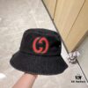 692fb02e99f2d84055c86c9e GUCCI 2024 New Denim Distressed Unisex Fisherman Hat with Dust Bag