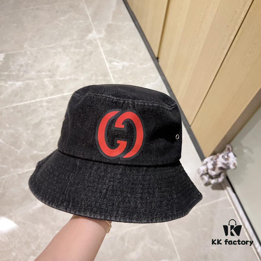 692fb02e99f2d84055c86c9e GUCCI 2024 New Denim Distressed Unisex Fisherman Hat with Dust Bag