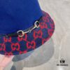 692fb03299f2d84055c86ca5 Gucci 2022 Fall/Winter New Wool Fedora Hat, GG Wool Hat with Horsebit Decoration, 57cm Head Circumference, Stylish and Versatile, Black and Khaki Colors, Elegant Ladylike Style