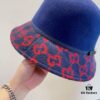 692fb03399f2d84055c86ca8 Gucci 2022 Fall/Winter New Wool Fedora Hat, GG Wool Hat with Horsebit Decoration, 57cm Head Circumference, Stylish and Versatile, Black and Khaki Colors, Elegant Ladylike Style