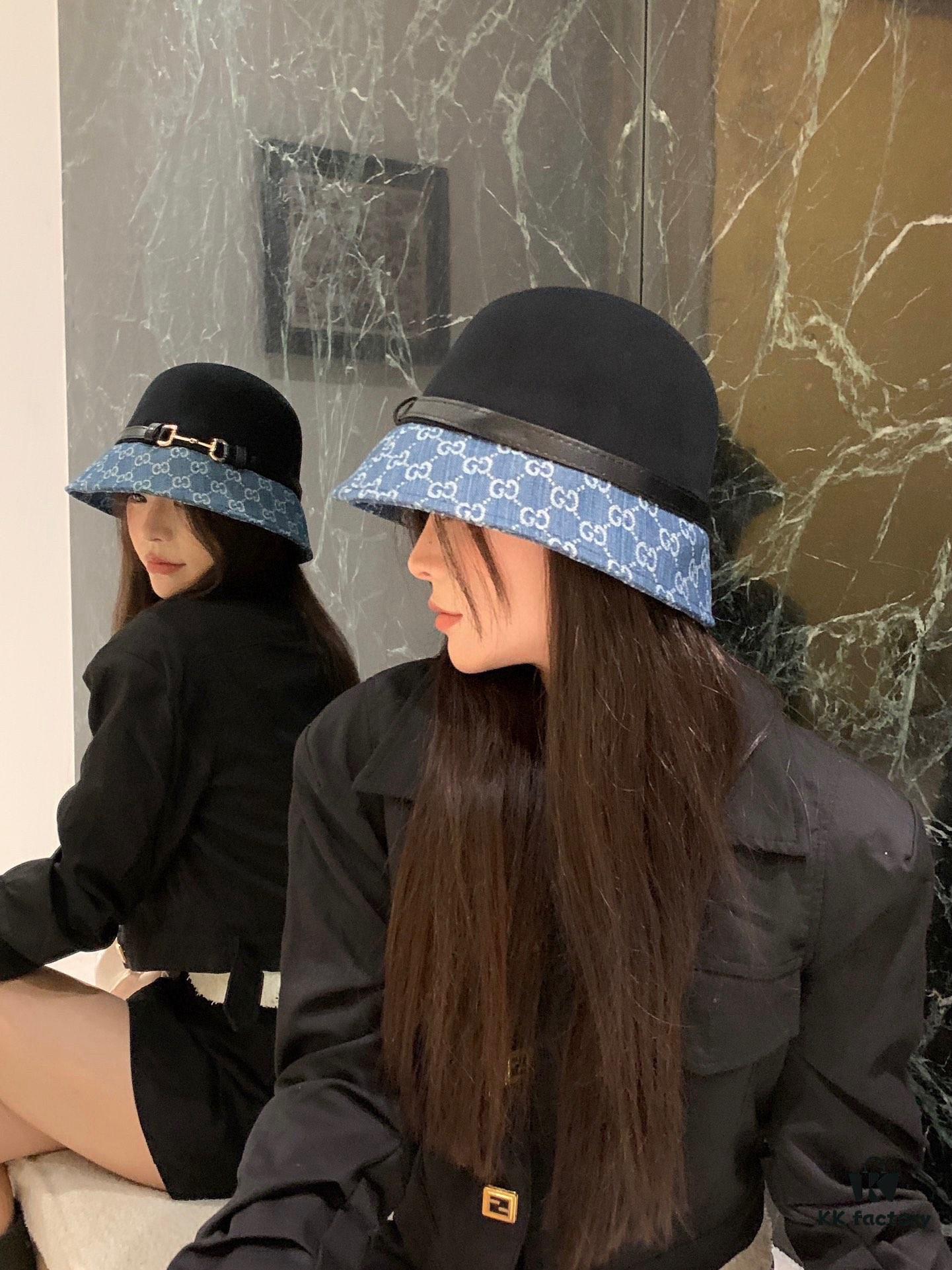 692fb03a99f2d84055c86cb3 Gucci 2023 Fall/Winter New Wool Hat, Felt Fedora with Back Slit Design and Premium Leather Band, Custom Luxury Hat, 100% Wool, Head Circumference 57cm