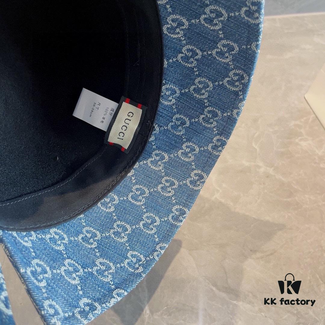 692fb03f99f2d84055c86cbc Gucci 2023 Fall/Winter New Wool Hat, Felt Fedora with Back Slit Design and Premium Leather Band, Custom Luxury Hat, 100% Wool, Head Circumference 57cm