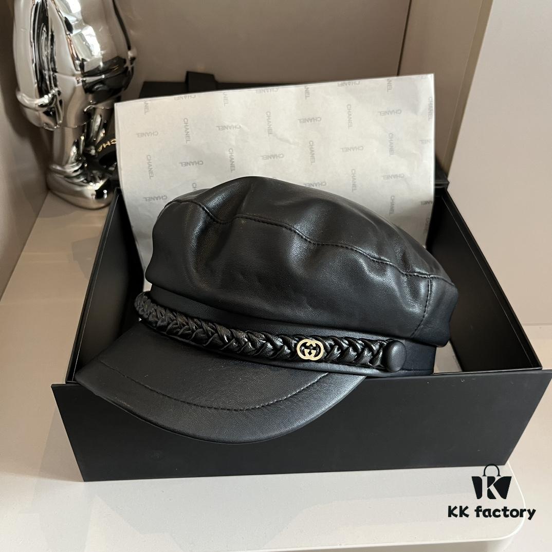 Gucci New Style Peaked Military Cap, Head Circumference 57cm