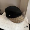 692fb04999f2d84055c86cd6 Gucci 2022 Fall/Winter New Arrivals Military Cap, High-End Custom Wool Hat with GG Brim Detail, Elegant and Sophisticated, Available in Black and Khaki, Head Circumference 57cm