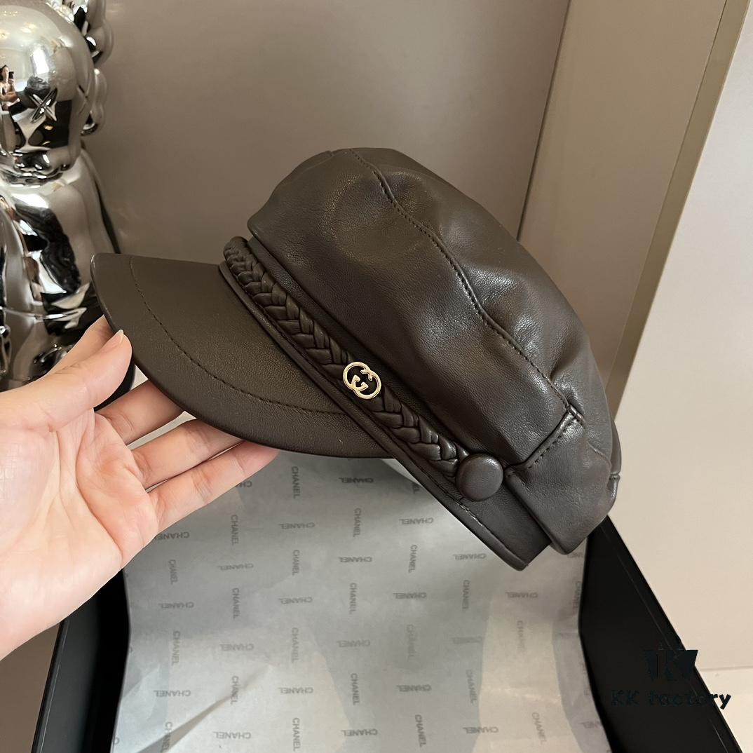 Gucci New Style Peaked Military Cap, Head Circumference 57cm