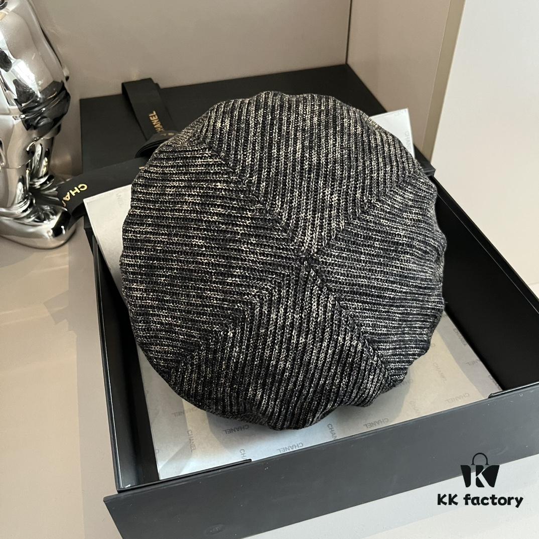 Gucci Striped Beret, High-End Custom Fabric, Head Circumference 57cm