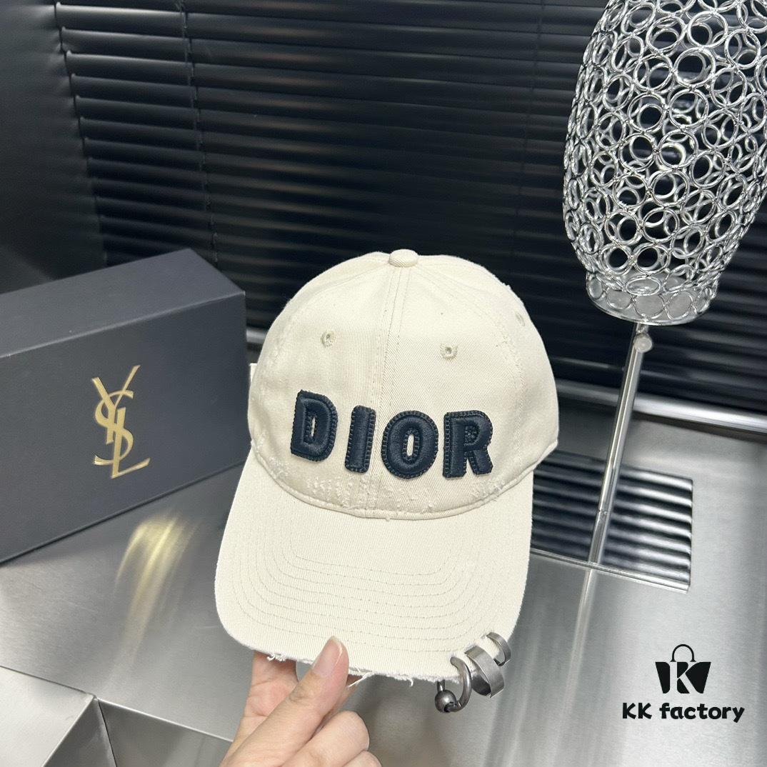 692fb05999f2d84055c86cf7 Dior - New Arrival Distressed Washed Cotton Baseball Cap, Stylish and Trendy Unisex Design