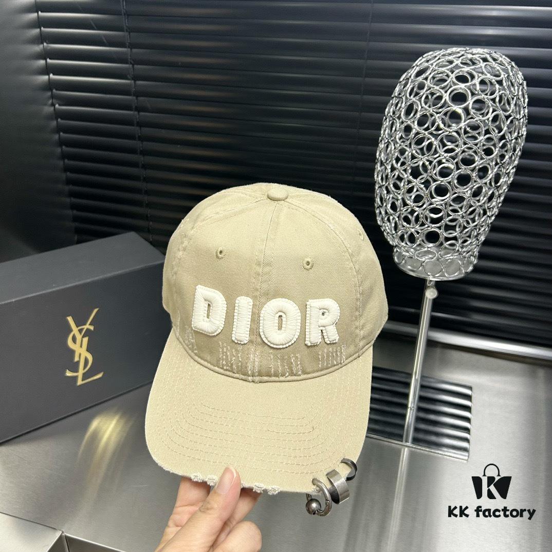 692fb05b99f2d84055c86cfa Dior - New Arrival Distressed Washed Cotton Baseball Cap, Stylish and Trendy Unisex Design