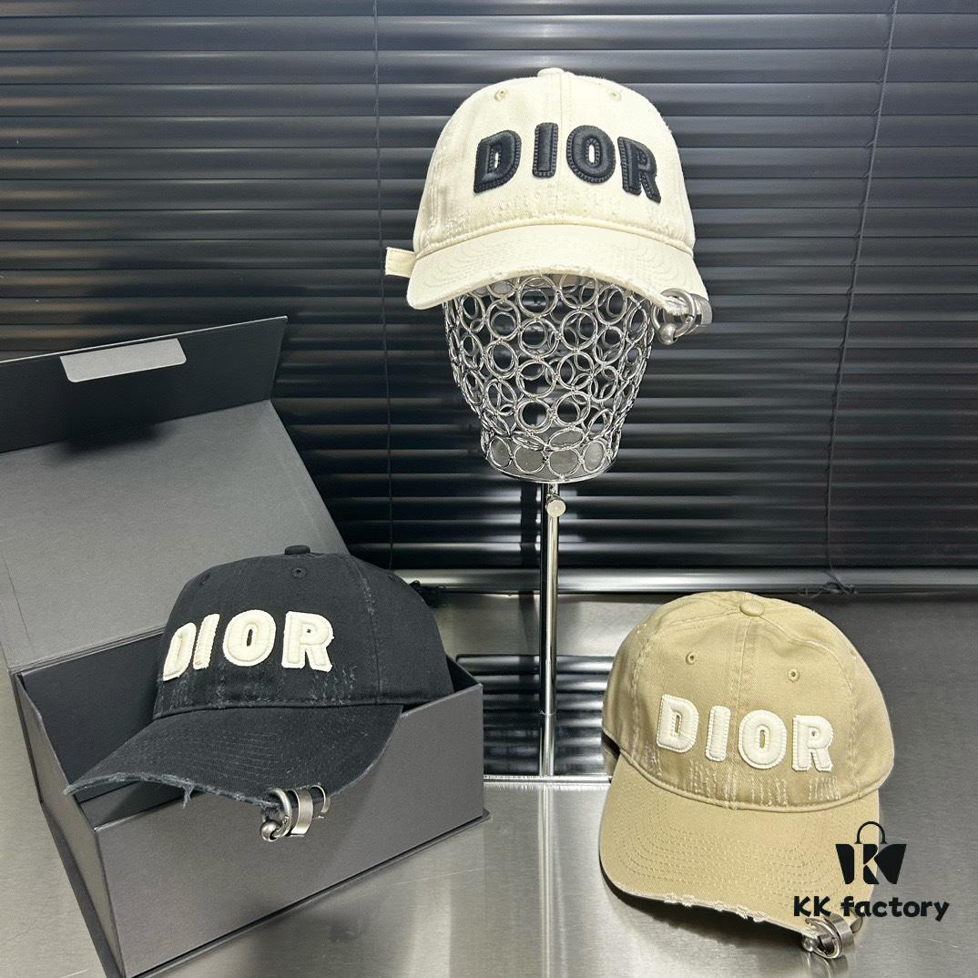 692fb05c99f2d84055c86cfe Dior - New Arrival Distressed Washed Cotton Baseball Cap, Stylish and Trendy Unisex Design