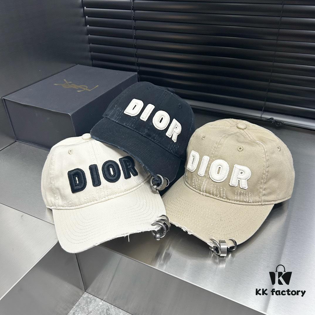 692fb05c99f2d84055c86cff Dior - New Arrival Distressed Washed Cotton Baseball Cap, Stylish and Trendy Unisex Design
