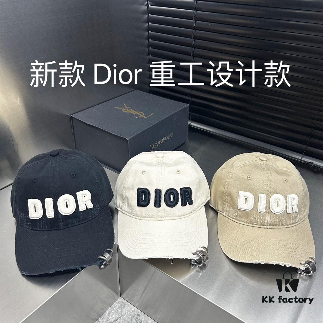 692fb05d99f2d84055c86d00 Dior - New Arrival Distressed Washed Cotton Baseball Cap, Stylish and Trendy Unisex Design