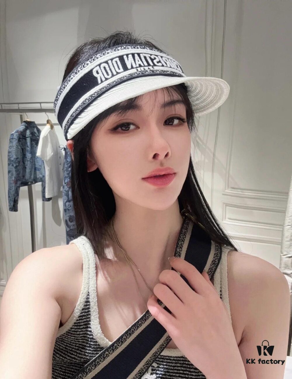 692fb06899f2d84055c86d15 Dior New Embroidered Letter Straw Hat