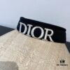Dior New Embroidered Letter Straw Hat