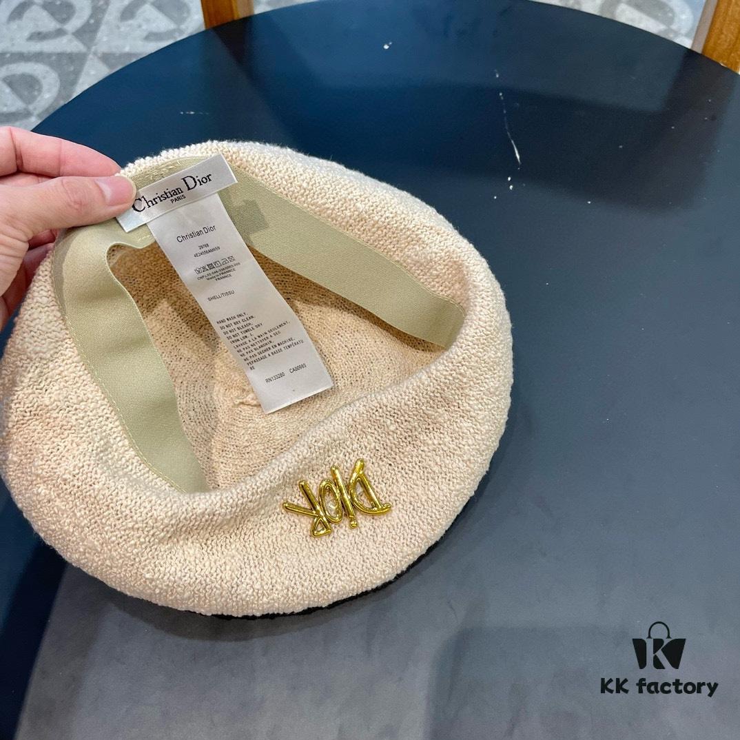692fb09799f2d84055c86d70 Dior 2024 New Solid Color Women's Beret, Slimming Face Look, Spring and Summer Lightweight Breathable Pumpkin Hat, Artistic and Versatile Painter's Hat