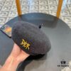 692fb0a399f2d84055c86d88 Dior 2024 New Solid Color Women's Beret, Slimming Face Look, Lightweight and Breathable Spring Summer Pumpkin Hat, Artistic Multi-Purpose Painter's Hat