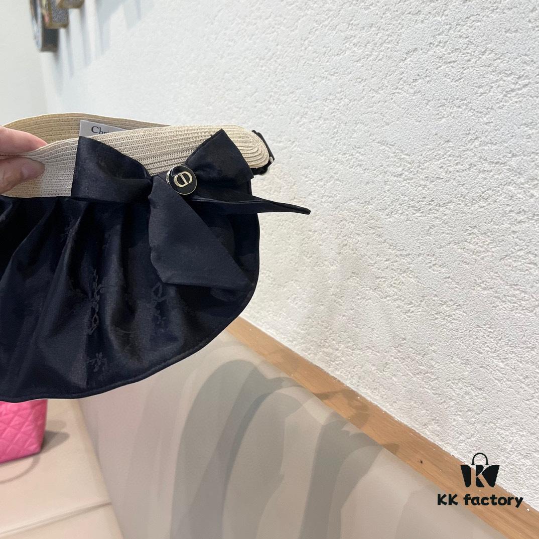 692fb0c299f2d84055c86dbb Dior Summer New Large-Brimmed Open-Top Hat for Women, Foldable Sun Hat for Travel, Beach Vacation, UV Protection, Fisherman Hat, Baseball Cap, Knit Hat