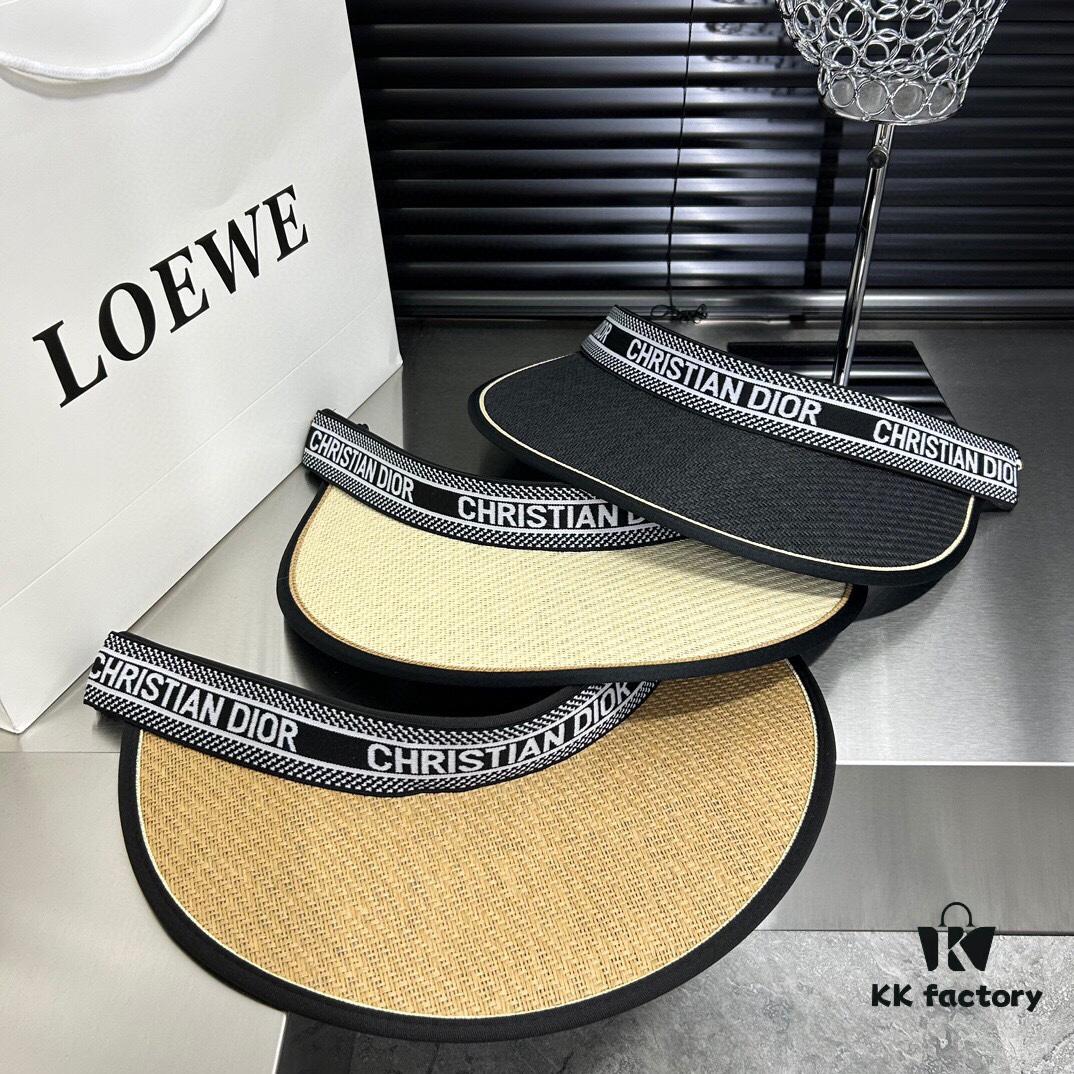 Dior - New Arrival Rimless Hat with Color-Block Trim