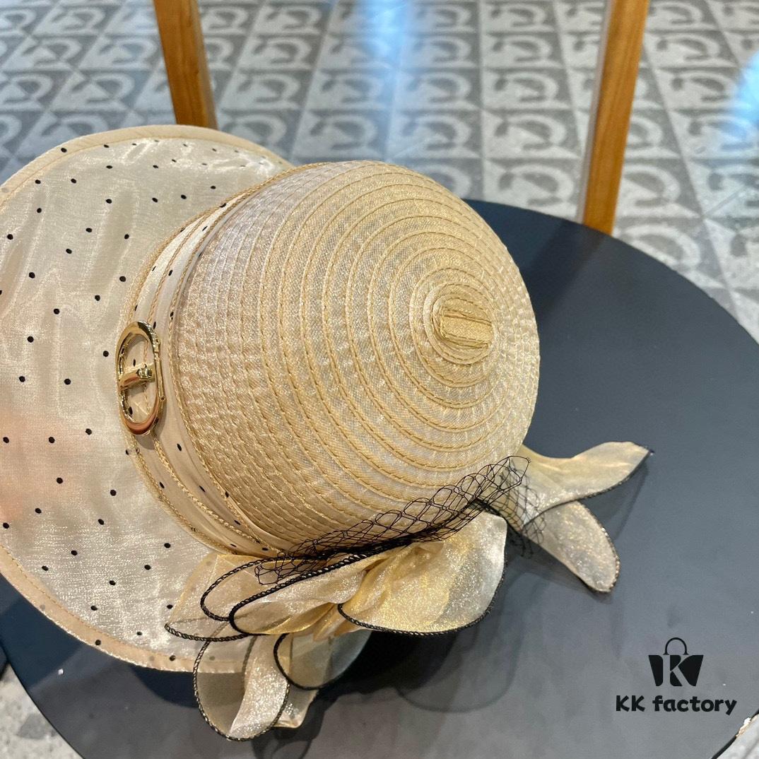 692fb0d399f2d84055c86ddb Dior Korean-Style Oversized Sun Hat for Women, Fashionable Wide-Brimmed Foldable UV-Protective Hat for Summer Outdoor Wear, Versatile Bucket, Baseball, and Knit Hat