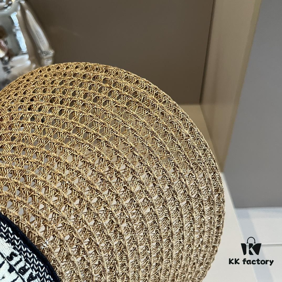 692fb0e199f2d84055c86df7 Authentic DIOR Summer Straw Sun Hat – A Must-Have for Stylish Women