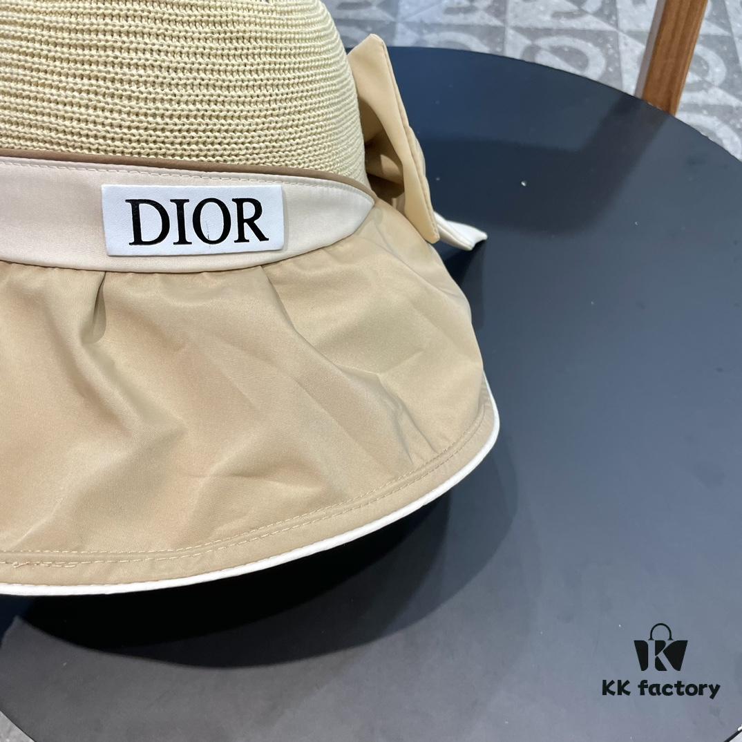 692fb11a99f2d84055c86e65 DIOR Bucket Hat 2024 Summer New Sun Protection Bucket Hat with Bow for Men and Women, Wide Brim Beach Hat for Travel, UV-Protective, Face-Slimming Design
